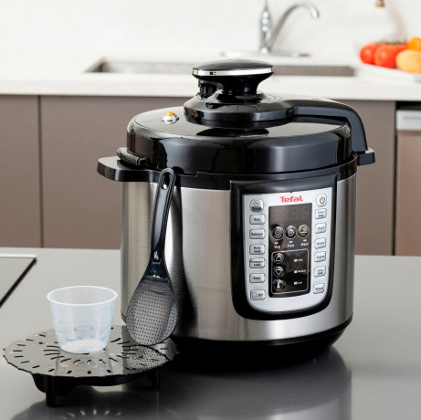 Tefal Tefal Multikocher CY505E Fast  Delicious, 1200 W, 6 l Schussel, elektr. Schnellkochtopf, 25 Programme, 6L Kapazitat, inkl. Rezeptheft  Мультиварка Tefal CY505E Fast Delicious, 1200 Вт, чаша 6 л, электрическая. Скороварка, 25 программ, объем 6 л, вкл