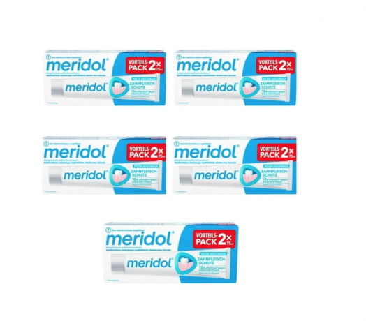 meridol Zahnpasta doppelpacks 5stk (75 ml x 10st), Меридол зубная паста против воспаления дёсен 75мл x 10шт