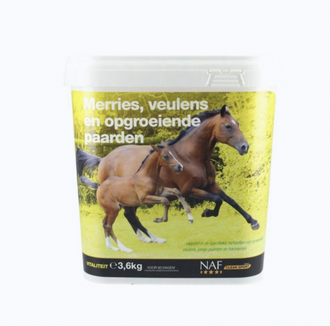 NAF Mare, Foal & Youngstock 3600g, Кормовая добавка для жеребых, кормящих кобыл и жеребят (Великобритания), порошок, витаминно-минеральный комплекс с кальцием, фосфором, биотином и аминокислотами, 3600г