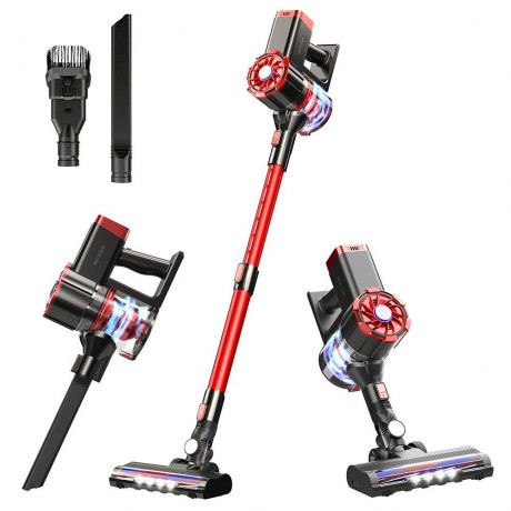 MooSoo MooSoo Akku-Hand-und Stielstaubsauger Stielstabsauger W100, 11.5Kpa, Telescopic, 2600mAh, 40min, HEPA, 180,00 W, Beutellos, 2 Saugstarken, 1,2 Liter grosser Staubbehalter, 4-stufiges Filtersystem  Беспроводной ручной пылесос MooSoo W100, 11,5 кПа, 