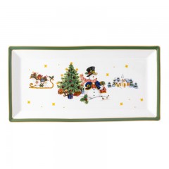 Hutschenreuther Hutschenreuther Happy Christmas green Stollenplatte 36 x 18 cm Hutschenreuther Happy Christmas зеленая тарелка Stollen 36 x 18 см