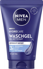 NIVEA MEN HydroCare Waschgel, 100 ml, Нивеа Мужской гель для умывания, провитамин B5, глубокое очищение и увлажнение, 100 мл