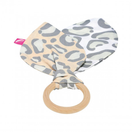 Motherhood Beissring aus Holz mit Baumwollblatter Деревянный прорезыватель с хлопковыми листьями