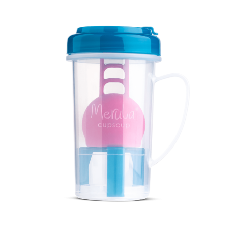 Merula Menstruationstassen Reinigungsbecher Cupscup fur die Mikrowelle Мерула Контейнер для стерилизации менструальной чаши в микроволновой печи