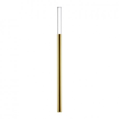 Eisch Eisch Gentleman Trinkhalm Glas Gold mit Reinigungsburste - im Geschenkkarton l: 20 cm / d: 9 mm Eisch Gentleman стеклянная соломинка для питья золото с щеточкой для чистки - в подарочной упаковке д: 20 см / г: 9 мм