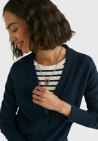 Tommy Hilfiger V-NECK Cardigan desert sky V-ОБРАЗНЫЙ ВЫРЕЗ Кардиган небо пустыни