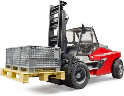 Bruder Gabelstapler Linde HT 160 mit Palette + 3 Gitter Вилочный погрузчик Linde HT 160 с поддоном + 3 решетки
