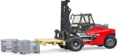 Bruder Gabelstapler Linde HT 160 mit Palette + 3 Gitter Вилочный погрузчик Linde HT 160 с поддоном + 3 решетки
