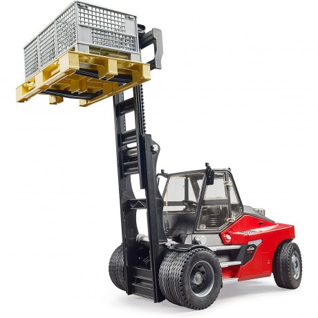 Bruder Gabelstapler Linde HT 160 mit Palette + 3 Gitter Вилочный погрузчик Linde HT 160 с поддоном + 3 решетки