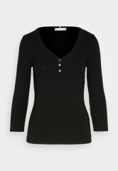 Tommy Hilfiger SLIM Long sleeved top black SLIM Топ с длинными рукавами черный
