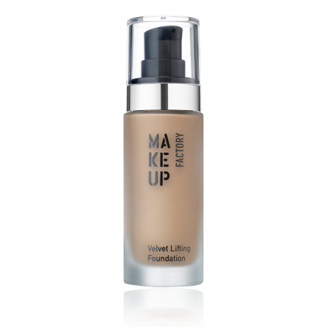 Антивозрастная бархатная тональная основа Make Up Factory Velvet Lifting Foundation, оттенок 25 Light Caramel
