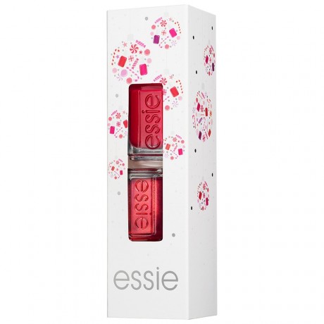 essie Duo Kit - Be Cherry! & Ring In The Bling Nagellack Set Coral- & Rottone, 27 мл