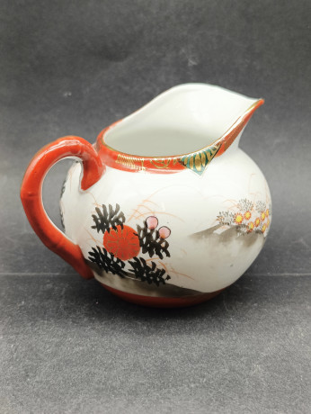 Набор для чая винтажный в традиционном китайском стиле "Девушки в саду", фарфор, ручная роспись, Китай, 1960-70гг.