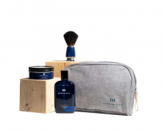 Graham Hill Premium set Премиум набор для бритья с кисточкой, натуральным мылом и тоником, дорожный мужской набор в косметичке, Германия