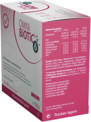 OMNI-BIOTIC 6 60g, Пробиотик для кишечника и микрофлоры, от вздутия и дискомфорта, 6 штаммов бактерий, 1 млрд КОЕ в порции, без лактозы и глютена 60г (30 порций)