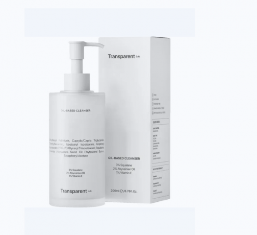  Transparent Lab Oil-Based Cleanser 200ml, Гидрофильное масло для умывания очищающее масло для снятия макияжа, с скваланом и витамином E, для всех типов кожи, 200 мл