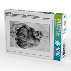 CALVENDO Puzzle CALVENDO Puzzle Emotionale Momente: Gorillas in black  white \/ CH-Version Пазл CALVENDO Puzzle Эмоциональные моменты: гориллы в черно-белом / Швейцарская версия