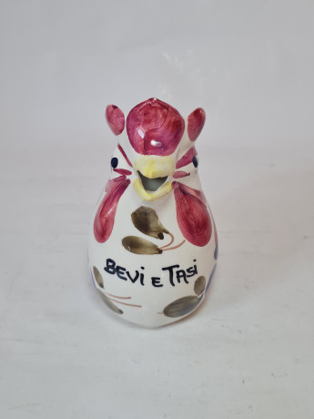 Кувшин винтажный Bassano с разноцветным рисунком "Петух", 15,5 x1 4,5 см, Италия, 1960-70гг.