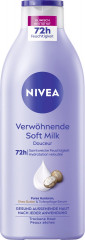 NIVEA Verwohnende Soft Milk Bodylotion, 400 ml, Нивеа Молочко для тела, масло ши и гиалуроновая кислота, 72ч увлажнение, 400 мл