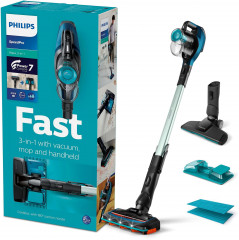 Philips Philips Nass-Trocken-Akkusauger FC6728/01 SpeedPro Aqua, beutellos, mit 50 Minuten Akkulaufzeit, Wischfunktion und 180°-Saugduse Беспроводной пылесос Philips для влажной и сухой уборки FC6728/01 SpeedPro Aqua, без мешка, с временем автономной раб