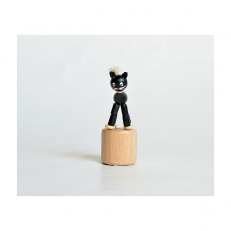 Holzspielzeug Wackelfigur Katze Деревянная игрушка кивая кошка