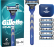 GILLETTE Rasierer, Mach3 mit 6 Rasierklingen, 1 St, Джилетт Набор для бритья Mach3 со станком и 6 кассетами, 1 набор