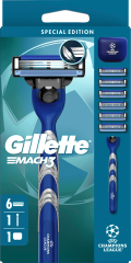 GILLETTE Rasierer, Mach3 mit 6 Rasierklingen, 1 St, Джилетт Набор для бритья Mach3 со станком и 6 кассетами, 1 набор