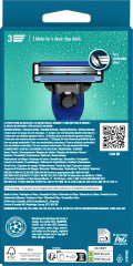 GILLETTE Rasierer, Mach3 mit 6 Rasierklingen, 1 St, Джилетт Набор для бритья Mach3 со станком и 6 кассетами, 1 набор