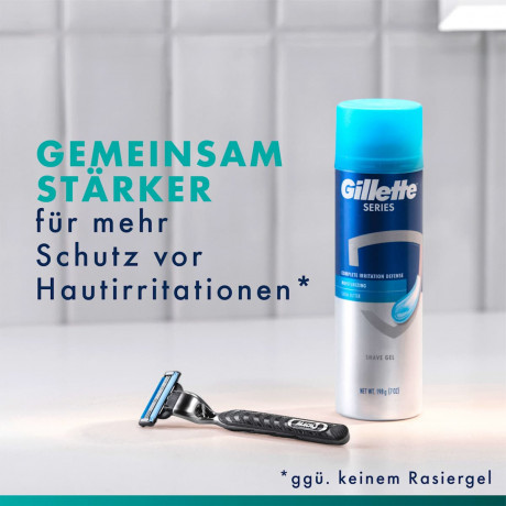 GILLETTE Rasierer, Mach3 mit 6 Rasierklingen, 1 St, Джилетт Набор для бритья Mach3 со станком и 6 кассетами, 1 набор