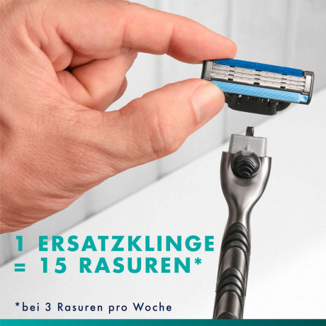 GILLETTE Rasierer, Mach3 mit 6 Rasierklingen, 1 St, Джилетт Набор для бритья Mach3 со станком и 6 кассетами, 1 набор