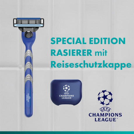 GILLETTE Rasierer, Mach3 mit 6 Rasierklingen, 1 St, Джилетт Набор для бритья Mach3 со станком и 6 кассетами, 1 набор