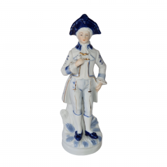 Статуэтка винтажная Ginori Im Stil &quot;Солдат в треуголке&quot;, фарфор, 21 x 7 см, Германия, 1960-70гг.
