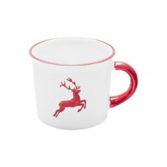 Gmundner Keramik Gmundner Keramik Rubinroter Hirsch Kaffeehaferl glatt 0,24 L / h: 7,8 cm Кружка Gmundner Ceramic Ruby Red Deer гладкая 0,24 л / высота: 7,8 см