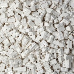 LEGO LEGO 1x2 Mauersteine Weiss - 100x - White bricks 98283 LEGO 1x2 Bricks White — 100x — Белые кирпичи 98283