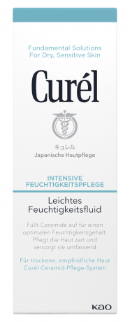 Curel Leichtes Feuchtigkeitsfluid, 120 ml, Лёгкий увлажняющий флюид с биомиметическими церамидами для сухой чувствительной кожи лица, 120 мл