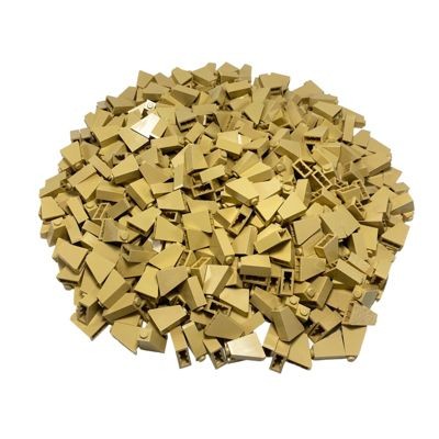 LEGO LEGO 2x1x2 Stein Beige - Tan Slope 60481 - 500x LEGO 2x1x2 Brick Beige — Tan Slope 60481 — 500x