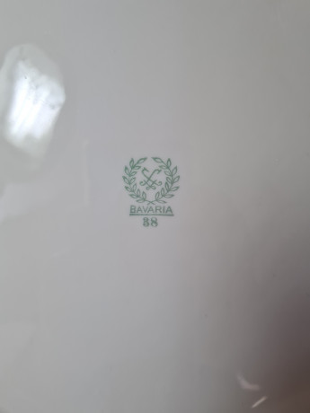 Bavaria Винтажное блюдо с обильной позолотой и золотым цветочным узором, 29,5см, Германия, 1960-70гг.