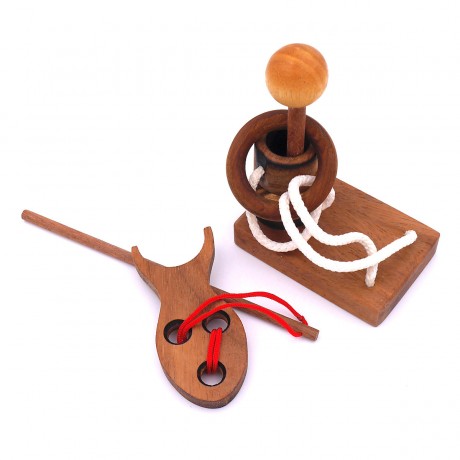 ROMBOL Seilpuzzle-Set mit unterschiedlichen Веревочный пазл с разными