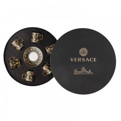 Rosenthal meets Versace Rosenthal Versace Virtus Gala Black Set 6 Espressotassen mit Untertassen Rosenthal Versace Virtus Gala Black Набор из 6 чашек для эспрессо с блюдцами