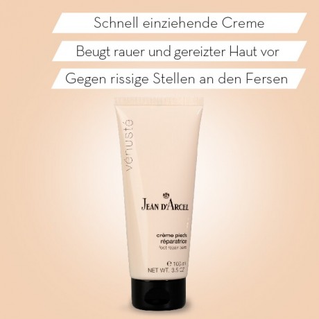 JEAN D'ARCEL creme pieds reparatrice VENUSTE Fusscreme gegen rissige Stellen an den Fersen zieht schnell ein creme pieds reparatrice VENUSTE крем для ног против трещин на пятках быстро впитывается