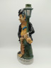 Винтажная коньячная бутылка "Пьяный музыкант у фонаря", ручная роспись, бисквитный фарфор, 29 см, Италия, 1971 год.