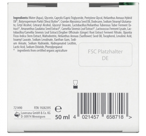 lavera Barrier Balance Tagespflege Дневной крем с пребиотиками и органическим зеленым чаем поддерживает естественный барьер кожи, 50 мл