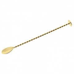 Sambonet Paderno Sambonet Paderno Bar Utensils - Edelstahl / PVD Gold Cocktailloffel 27,5 cm Sambonet Paderno Bar Utensils - Ложка для коктейлей из нержавеющей стали / золота с PVD-покрытием 27,5 см