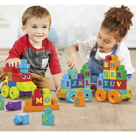 Mattel Mega Bloks ABC Lernzug (60 Teile) Обучающий поезд Mega Bloks ABC (60 штук)