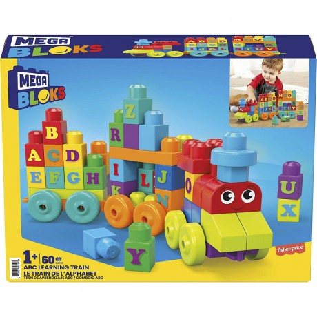 Mattel Mega Bloks ABC Lernzug (60 Teile) Обучающий поезд Mega Bloks ABC (60 штук)