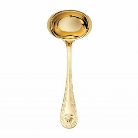 Rosenthal meets Versace Rosenthal Versace Medusa Besteck 14 gramm vergoldet - Feingold 999 Saucenloffel 17,5 cm Столовые приборы Rosenthal Versace Medusa 14 грамм позолота - ложка для соуса из чистого золота 999 пробы 17,5 см