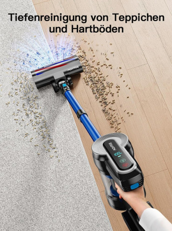 Levoit Levoit Akku-Hand-und Stielstaubsauger, 450,00 W, beutellos, Staubsauger 450W/35000Pa Staubsauger Kabellos Bis zu 55Mins Laufzeit  Беспроводной ручной и стержневой пылесос Levoit, 450,00 Вт, без мешка, пылесос, 450 Вт/35 000 Па, беспроводной пылесос