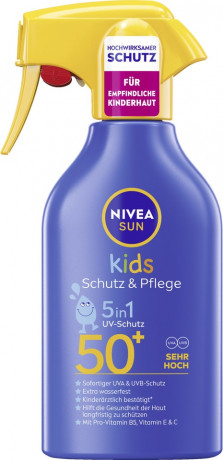 NIVEA SUN Schutz & Pflege 5in1 UV-Schutz LSF 50+, 250 ml, Нивеа Солнцезащитное молочко 5 в 1, SPF 50+, водостойкое, 250 мл