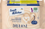 Sanft&Sicher Toilettenpapier feucht Shea Love 3x50 Stück, 150 St Влажная туалетная бумага