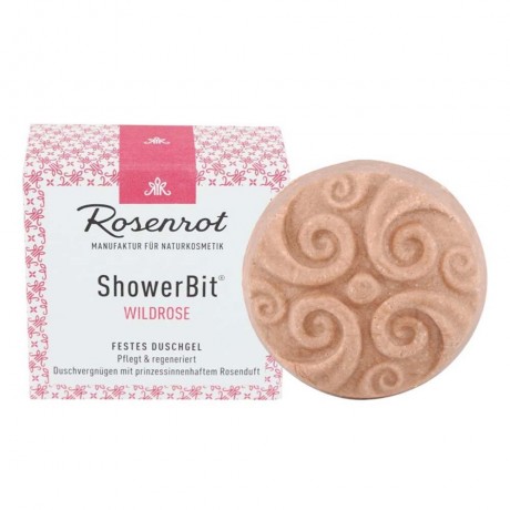 Rosenrot Festes Duschgel ShowerBit Wildrose 60g  Твердый гель для душа ShowerBit шиповник 60г